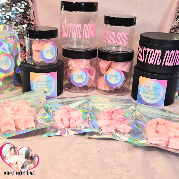 Berry Custard Cake – All Natural Soy Wax Melt Shapes by NIKKI Made That 5 Count with Custom Name