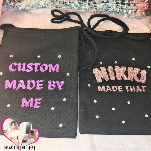 Customized Small Shoulder Canvas Bag by NIKKI Made That