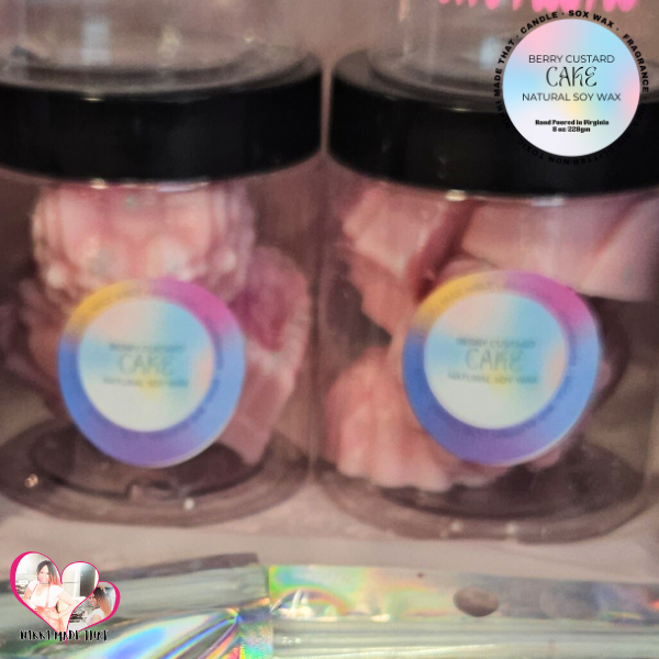 Berry Custard Cake – All Natural Soy Wax Melt Shapes by NIKKI Made That 5 Count with Custom Name