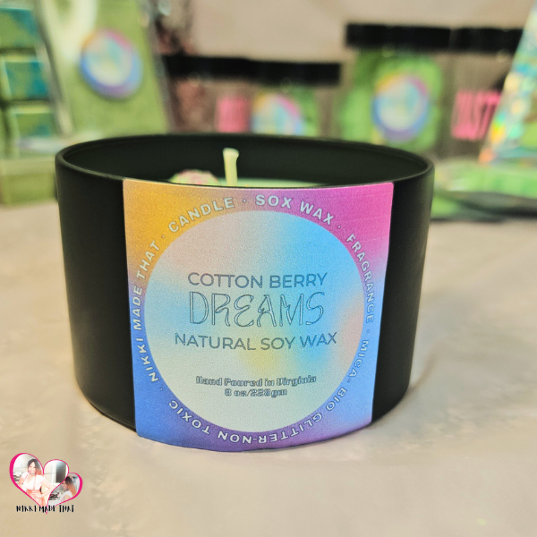 Cotton Berry Dreams – All Natural Soy Wax Candle by NIKKI Made That